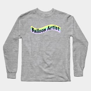 Balloon Artist: Wavy Design in Pastel Colors Long Sleeve T-Shirt